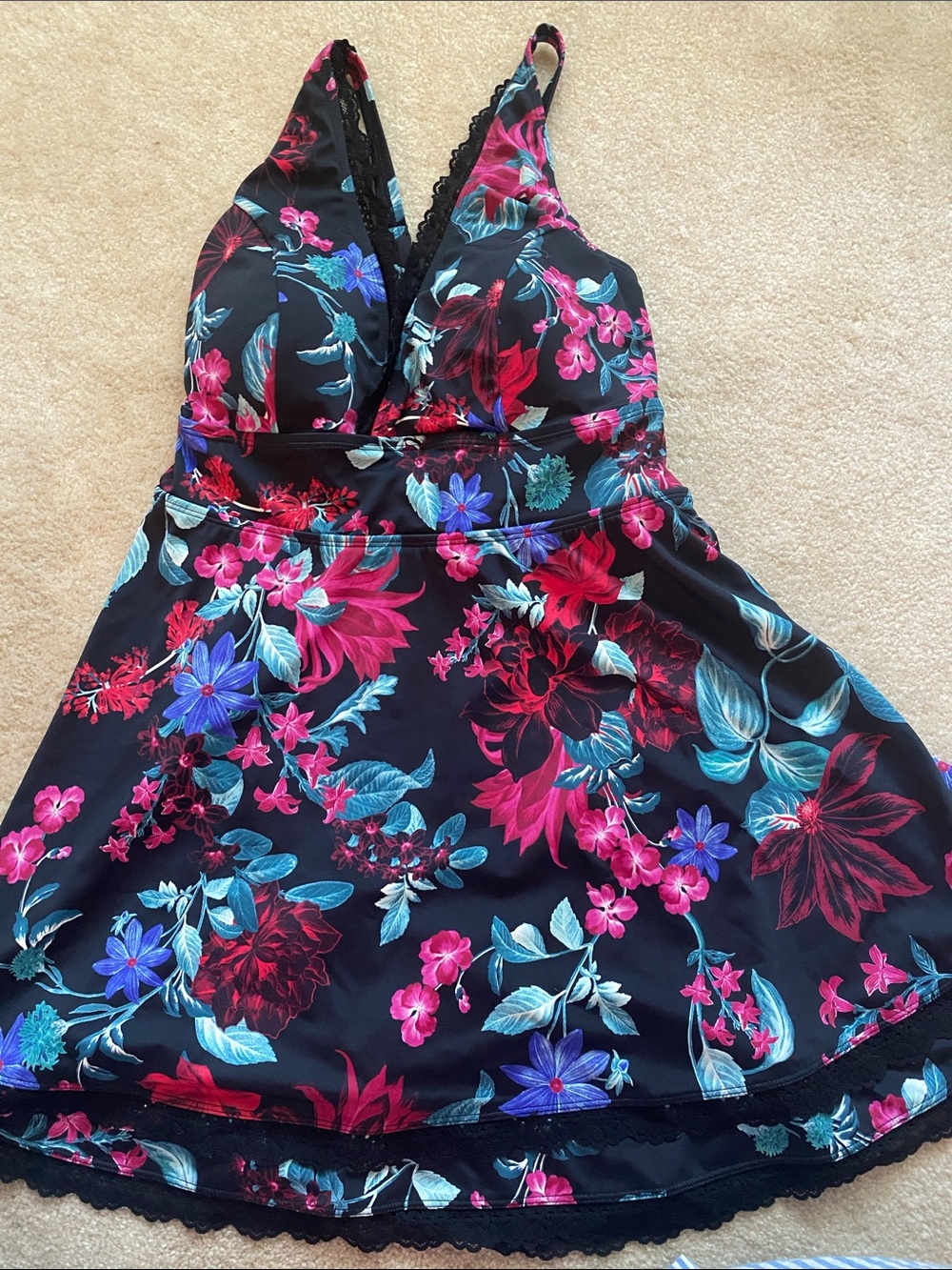 Torrid size 2(us 18-20) one piece skirted swim suit.